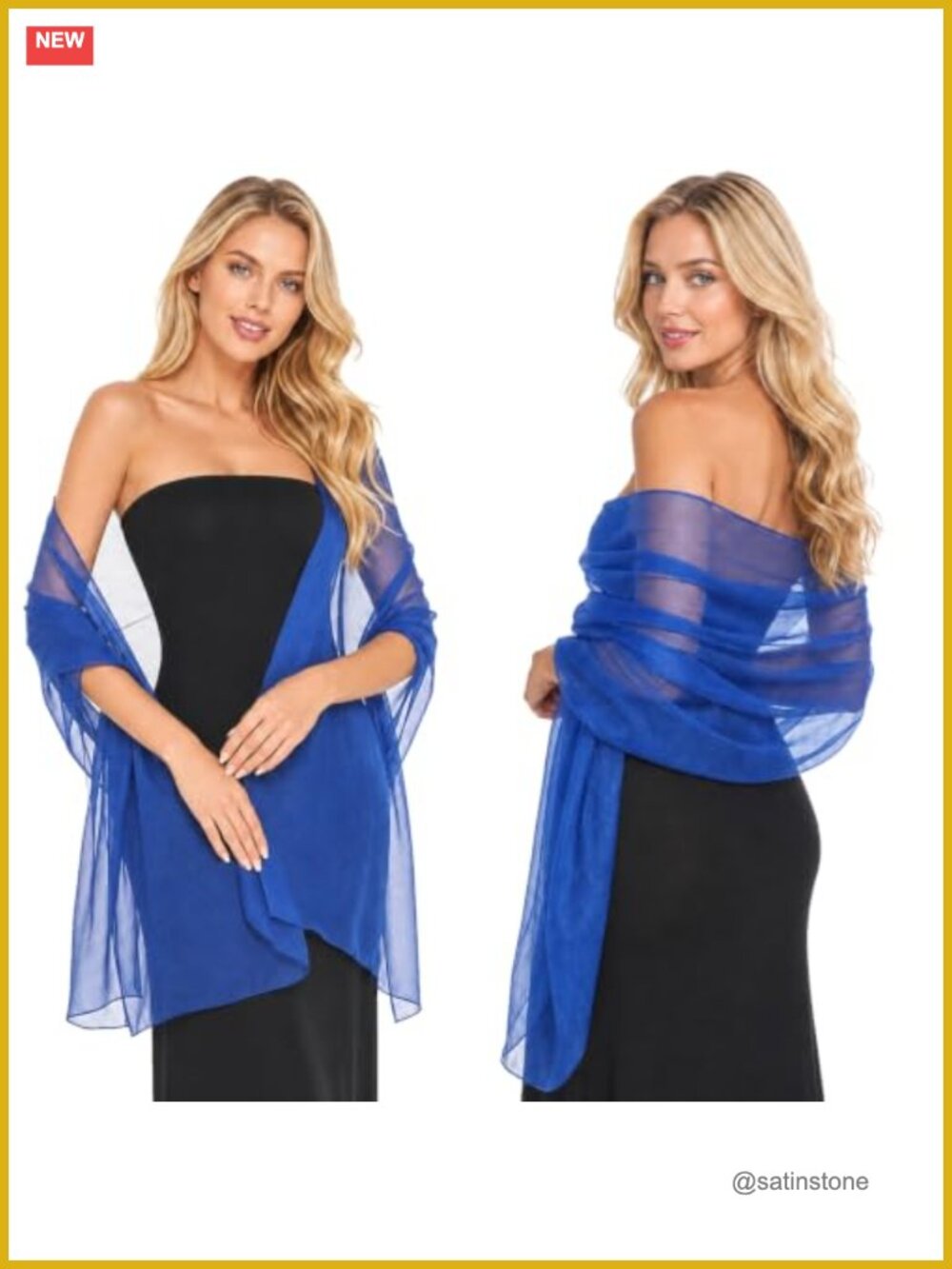 Sheer Chiffon Evening Shawl Wrap for Women Bridal Wedding Scarf